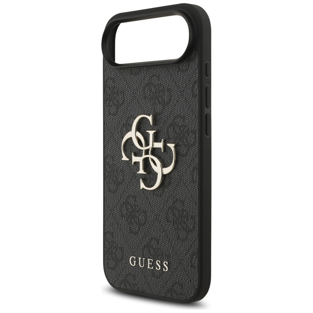 iPhone Air Leder Hardcase Hülle 4G Big Metal Logo (GUHCP17M4GMGGR) - Schwarz