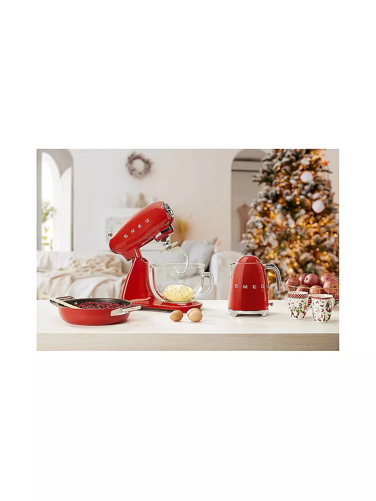 SMEG Wasserkocher 50s Retro Style 1,7l Rot KLF03RDEU rot