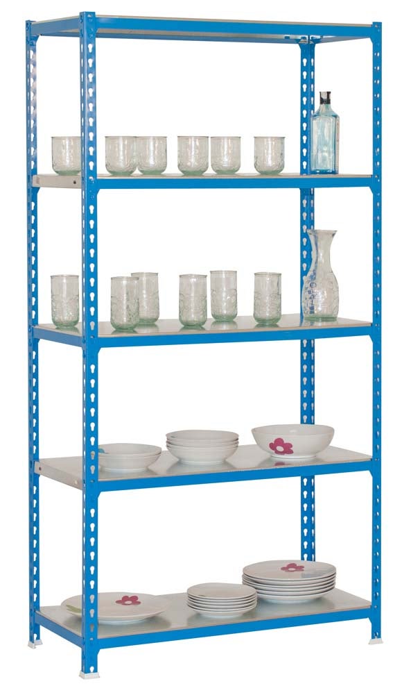 PROREGAL Heavy-Duty stellingkast Metal Shark HxBxD 180 x 90 x 40 cm Plankdraagvermogen 180 kg Blauw
