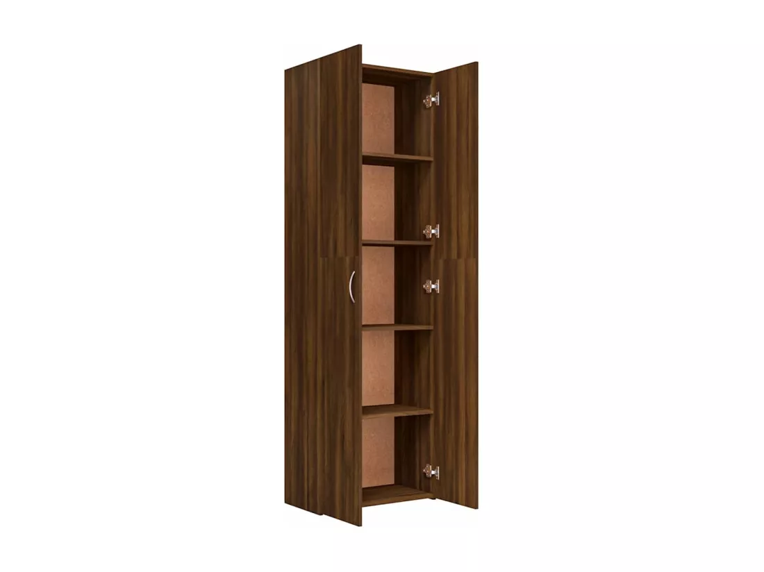 Armoire de bureau Chêne marron 60x32x190 cm Bois d'ingénierie