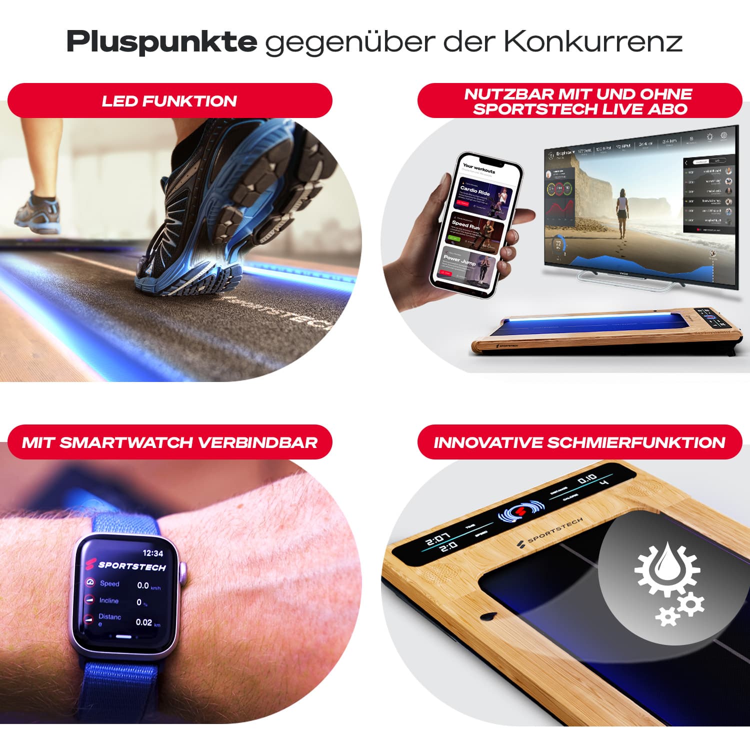 sWalk Laufband - helle Holzoptik Vorführgerät