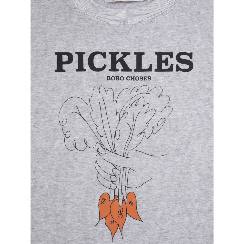 Køb Bobo Choses Heather Grey Bunch Of Vegetables T-Shirt