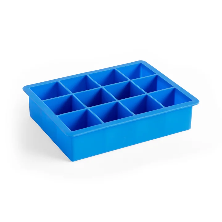 HAY - Silikon Eiswürfelbereiter rechteckig XL, blau
