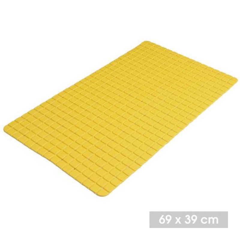 Urban Living Badkamer anti slip mat - rubber - okergeel - 39x69cm