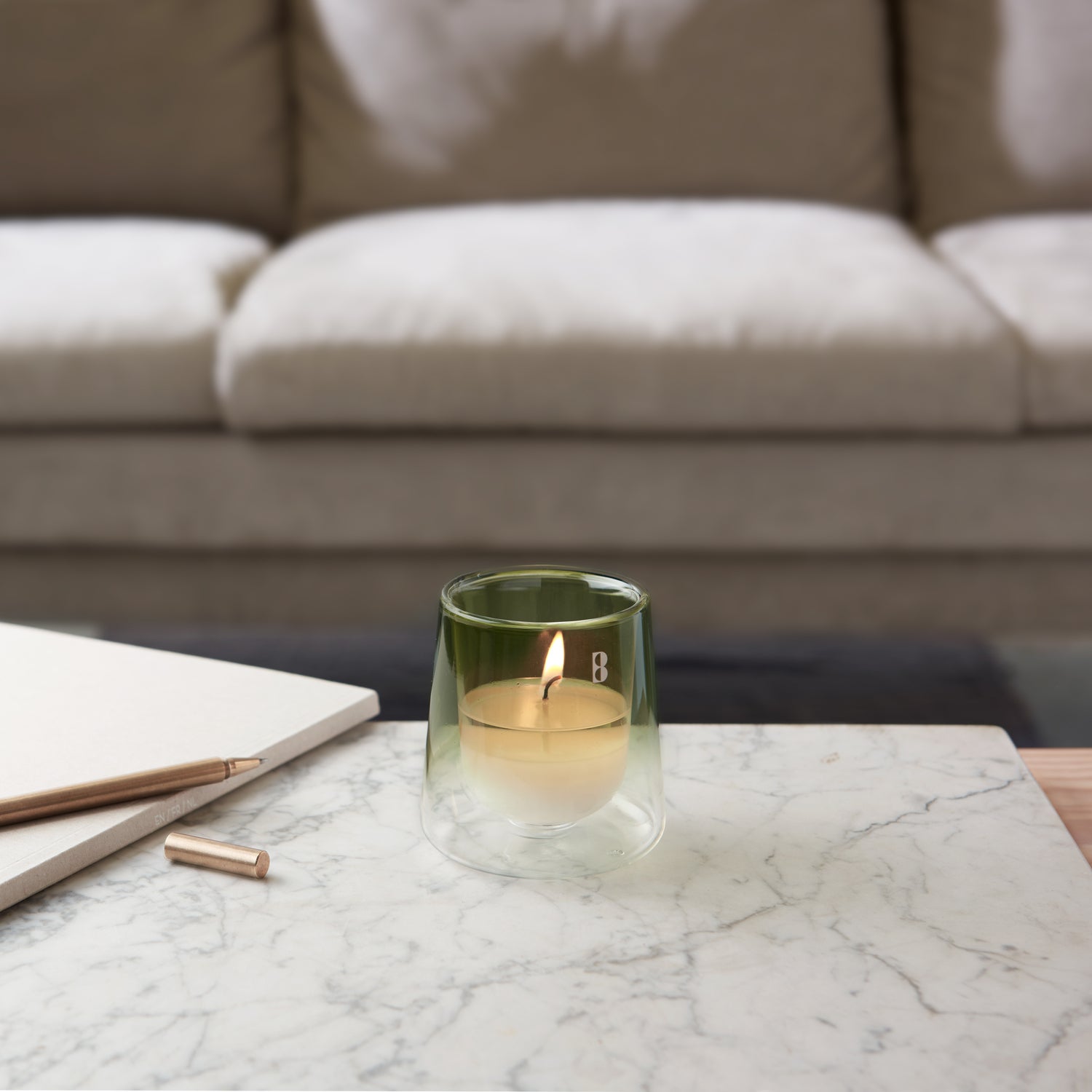 Bolsius geurkaars CleanLight navulling Cedarwood & Vetiver 20 uur D 5,5 H 11,6 cm 2 stuks