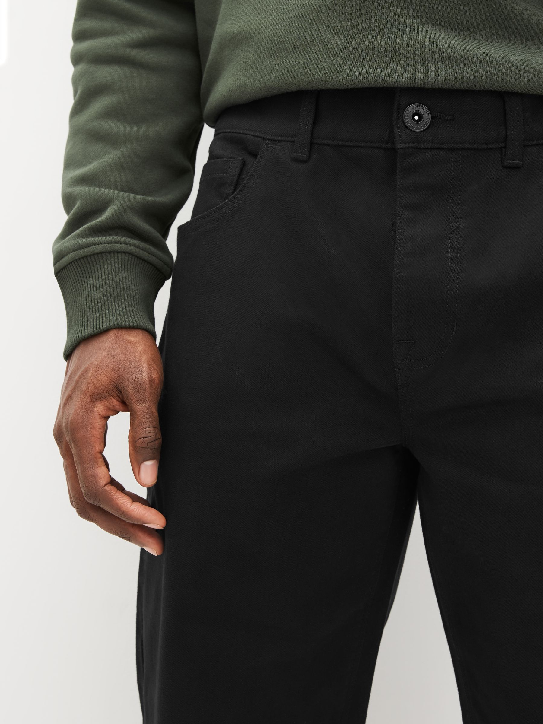 Effen zwart - Klassieke stretchy Jeans met relaxed fit