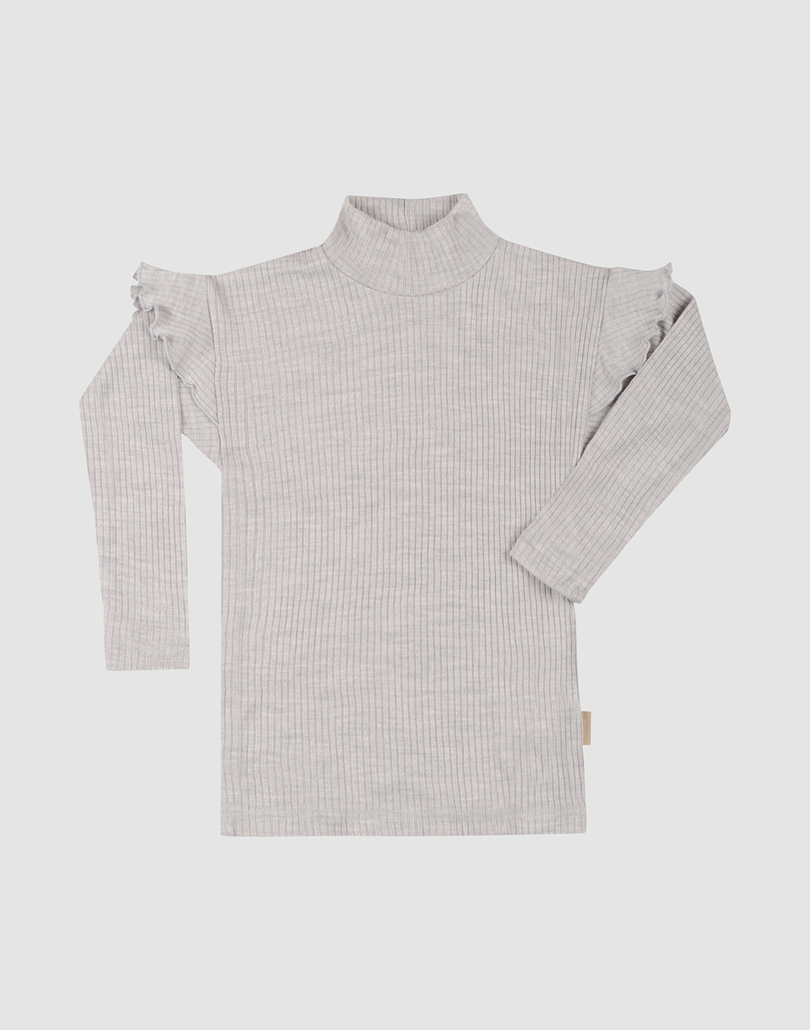 Shirt met hoge hals van merinwol voor kinderen