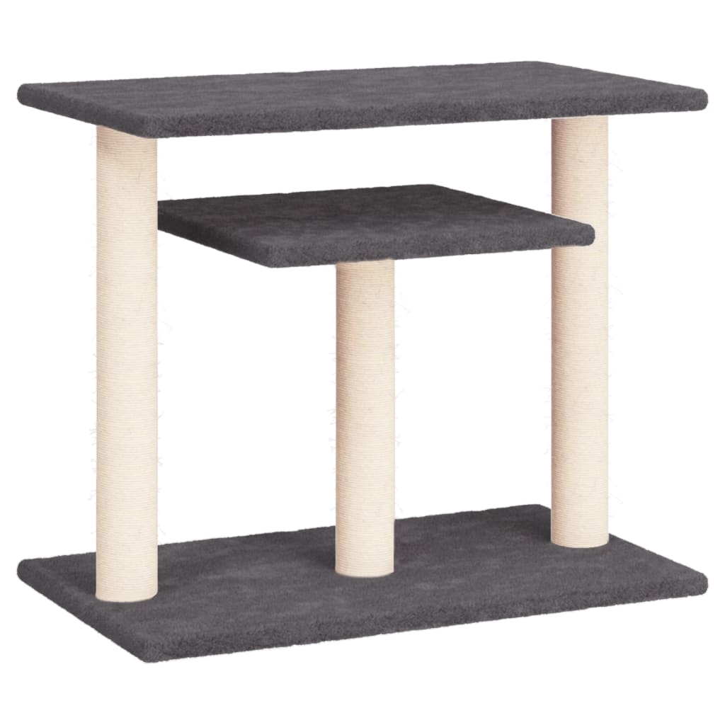 Arranhador para Gatos vidaXL com Plataformas Cinza Escuro 62,5cm