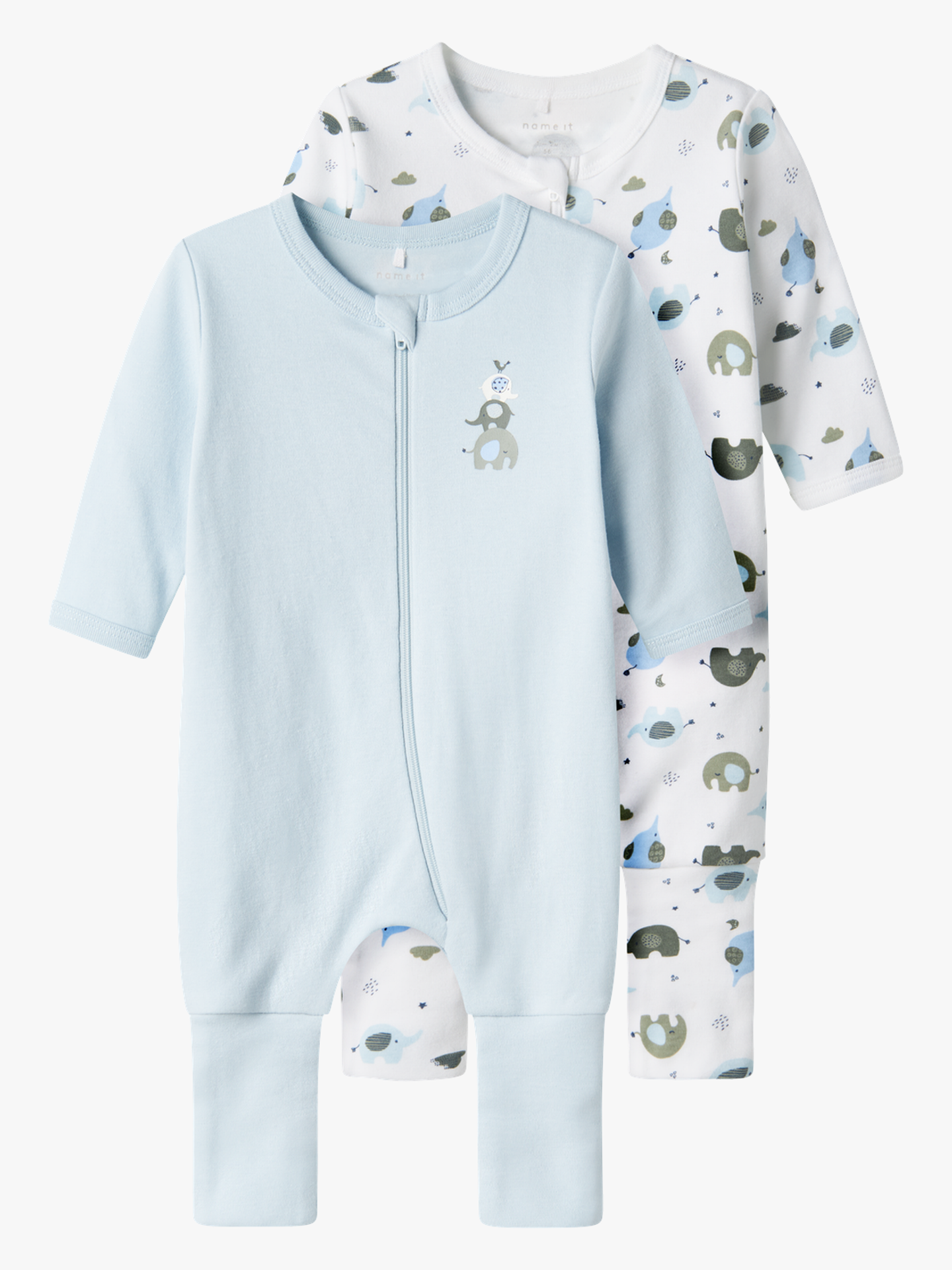 Nightsuit 2 Pack Zip Ff Elephant