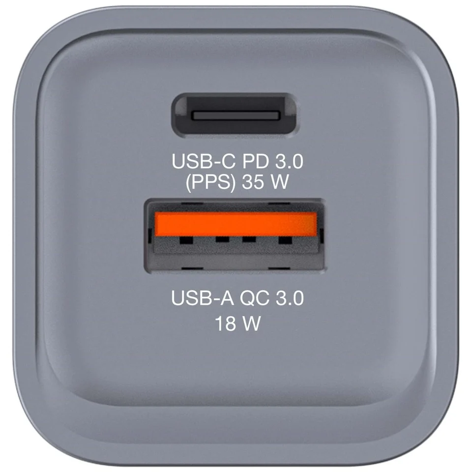 Verbatim - GNC-35 GaN Oplader 2 Port 35W USB-A/USB-C