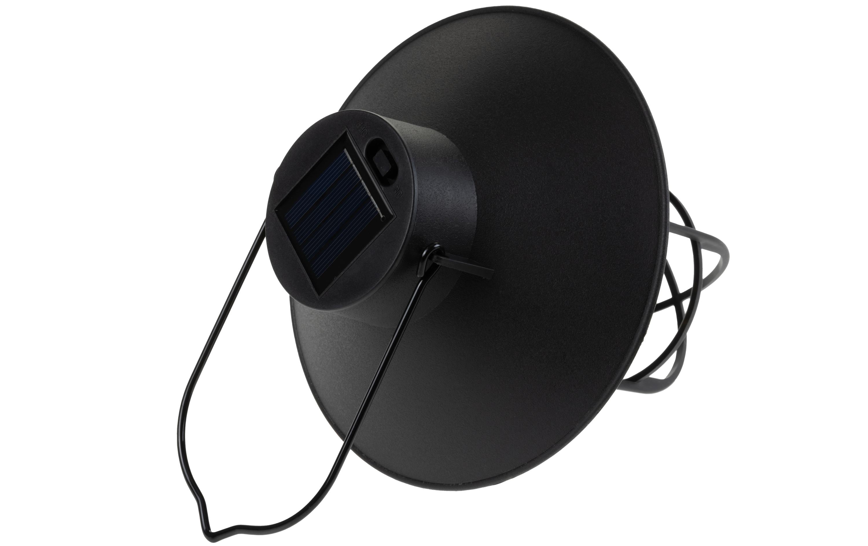 Laterne LED Solar, SchwarzDekorative Beleuchtung für den Balkon, die Terrasse oder den Garten