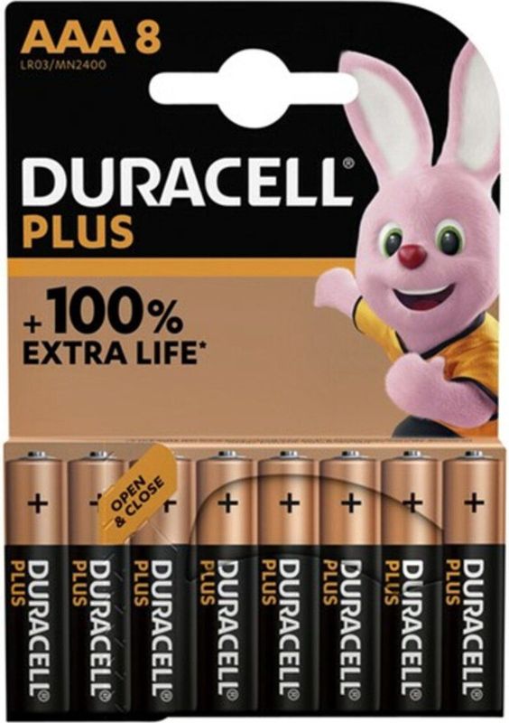 Duracell - Plus - AAA Batterijen - 8 Stuks