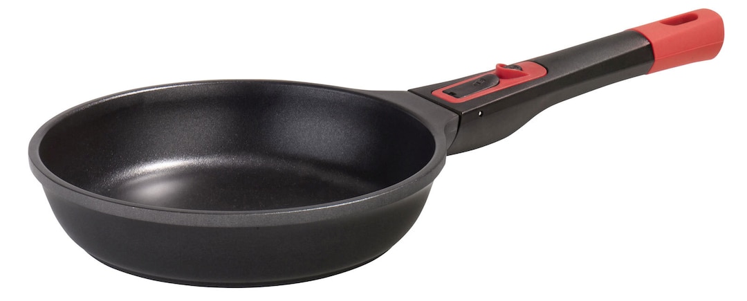 bongusto Bratpfanne mit Abnehmbarem Griff 20 cm schwarz/ rot