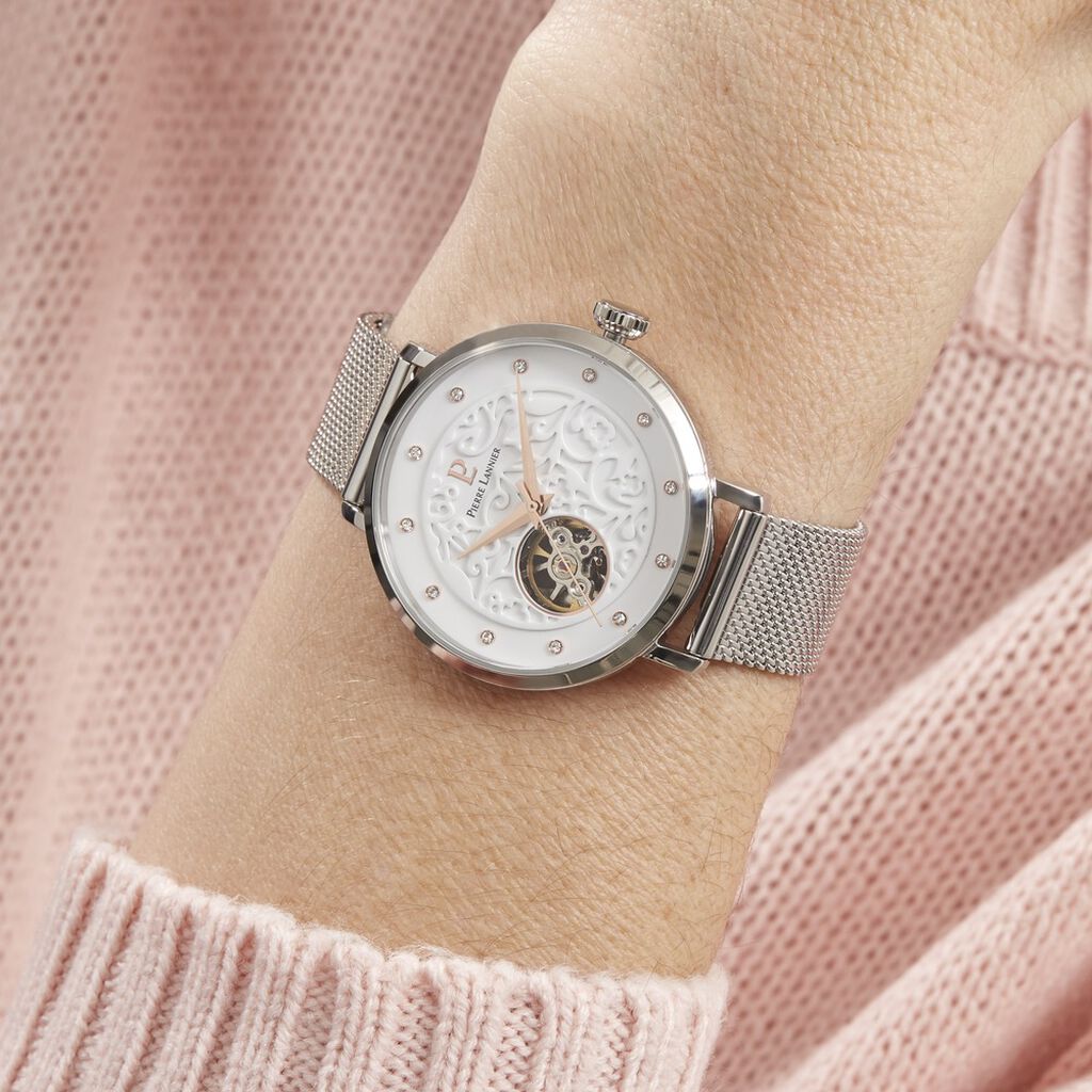 Montre Pierre Lannier Eolia Blanc