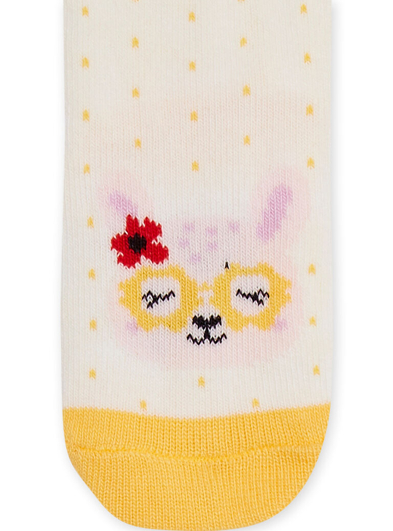 Chaussettes motifs têtes d'animal bébé fille