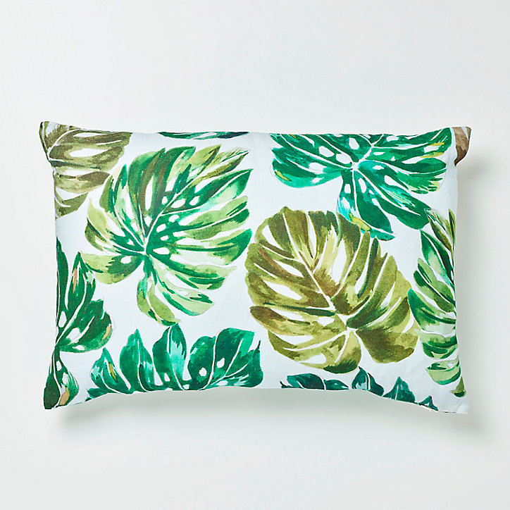 Coussin GoodHome Agathe vert et blanc 40 x 60 cm