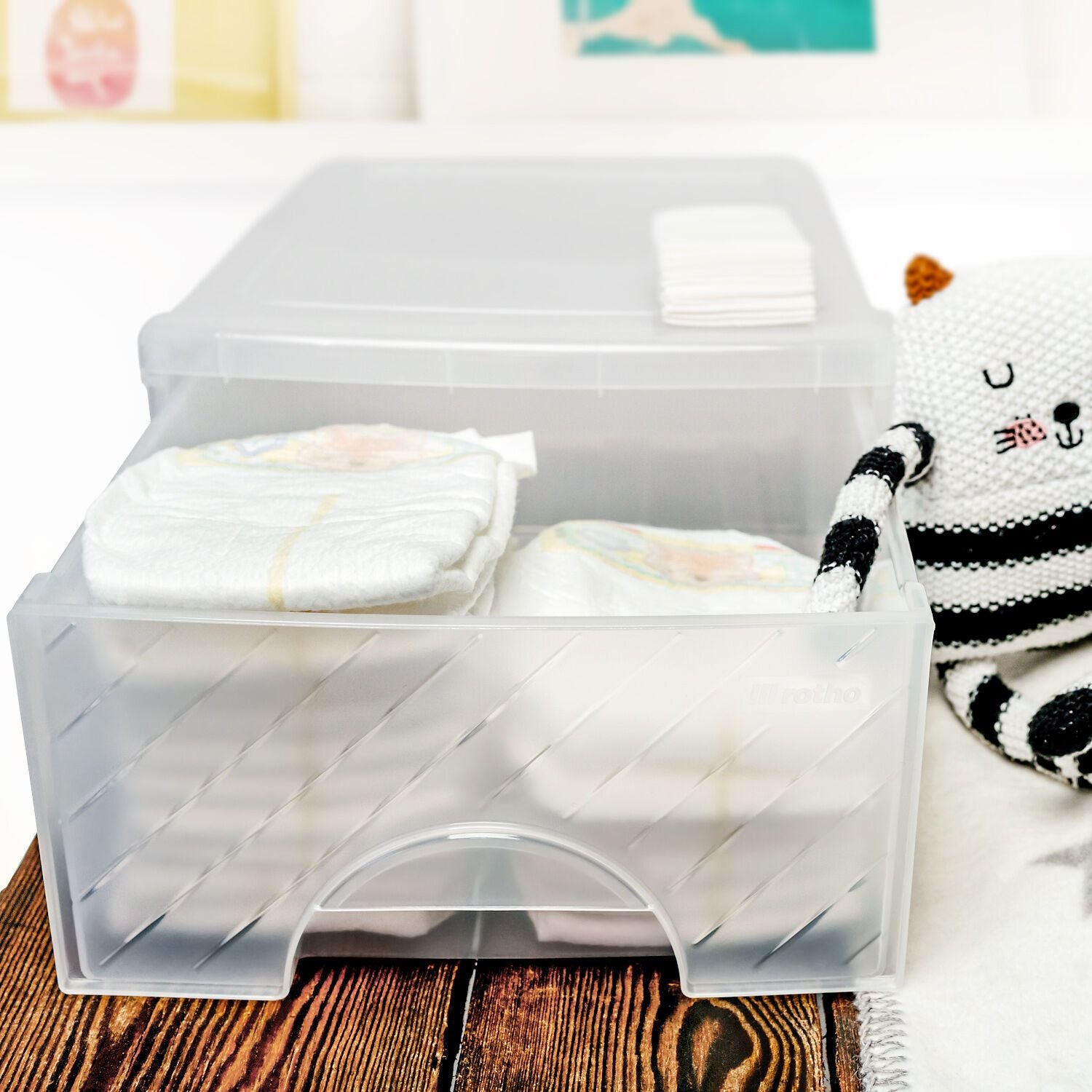 FRONTBOX Aufbewahrungsbox - Transparent / B: 34.0 cm x T: 44.0 cm x H: 20.0 cm