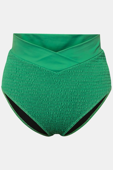 Bikini-Slip, Struktur, HighWaist, Bund mit Wickeloptik
