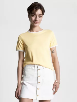 Camiseta listrada de malha slim fit