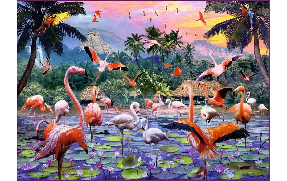 Puzzle Pinke FlamingosKlassisches Puzzle