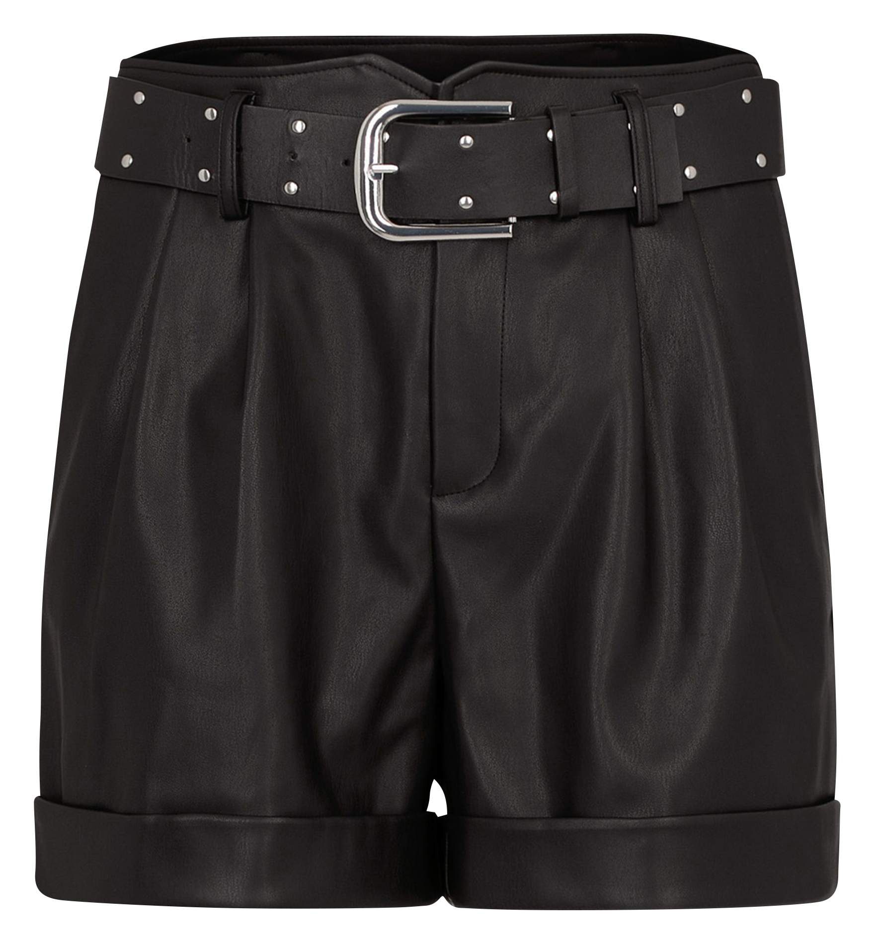 SHINGA - Short droit ceinturé | Noir