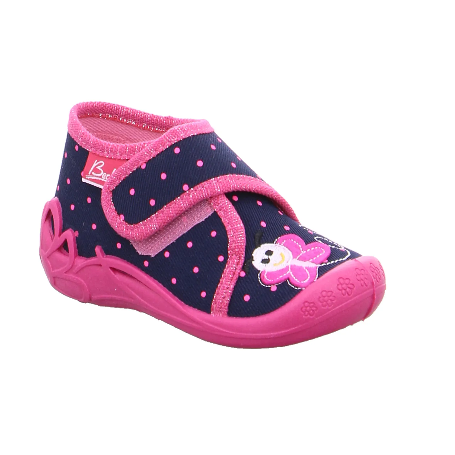BECK Baby-Hausschuh Blau Textil  Mädchen-Hausschuh