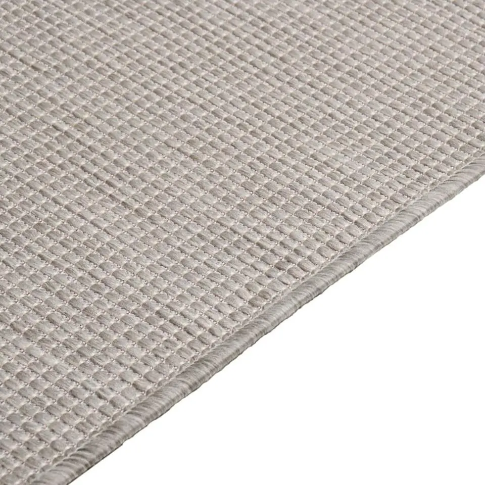 vidaXL - Buitenkleed - Grijs - Kunststof