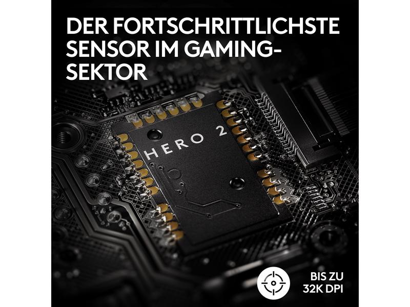 Logitech Gaming-Maus Pro X Superlight 2 Lightspeed Schwarz Extrem leichte Gaming-Maus mit leistungsvoller Performance