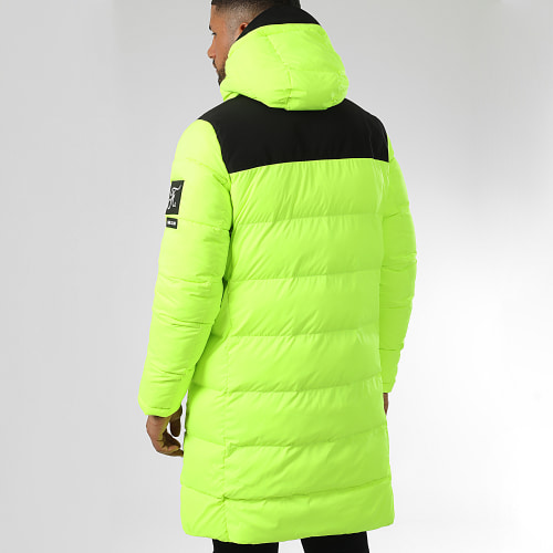 Doudoune Longue Chauffante Comme Des Loups X Final Club Dark Interstellar Limited Jaune Fluo