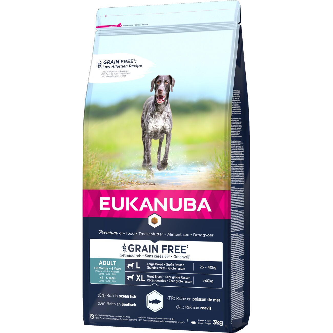 EUKANUBA Trockenfutter Hund Large Breed Adult, getreidefrei mit Fisch 3 kg