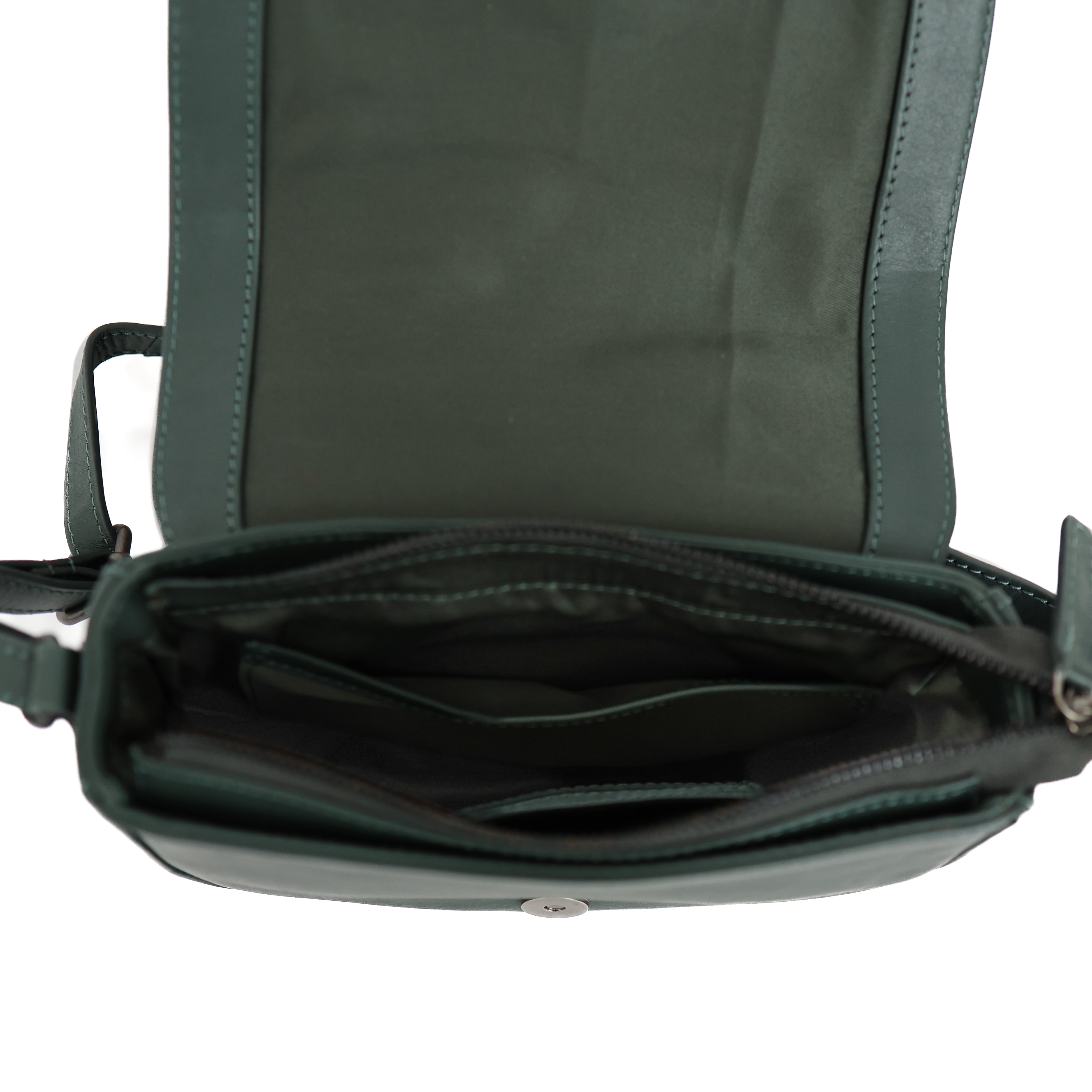 Schoudertasje met flap 'Anastasia' Green Green