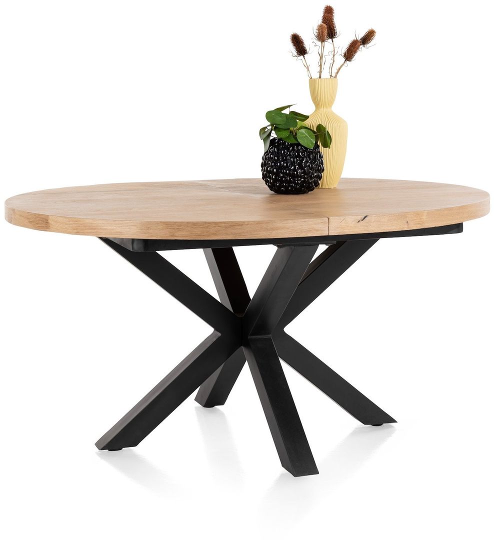 Henders en Hazel   Metalox Rond Uitschuiftafel
