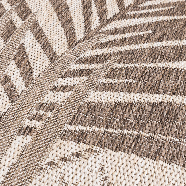 Rond buiten vloerkleed - Tiga Palm Taupe