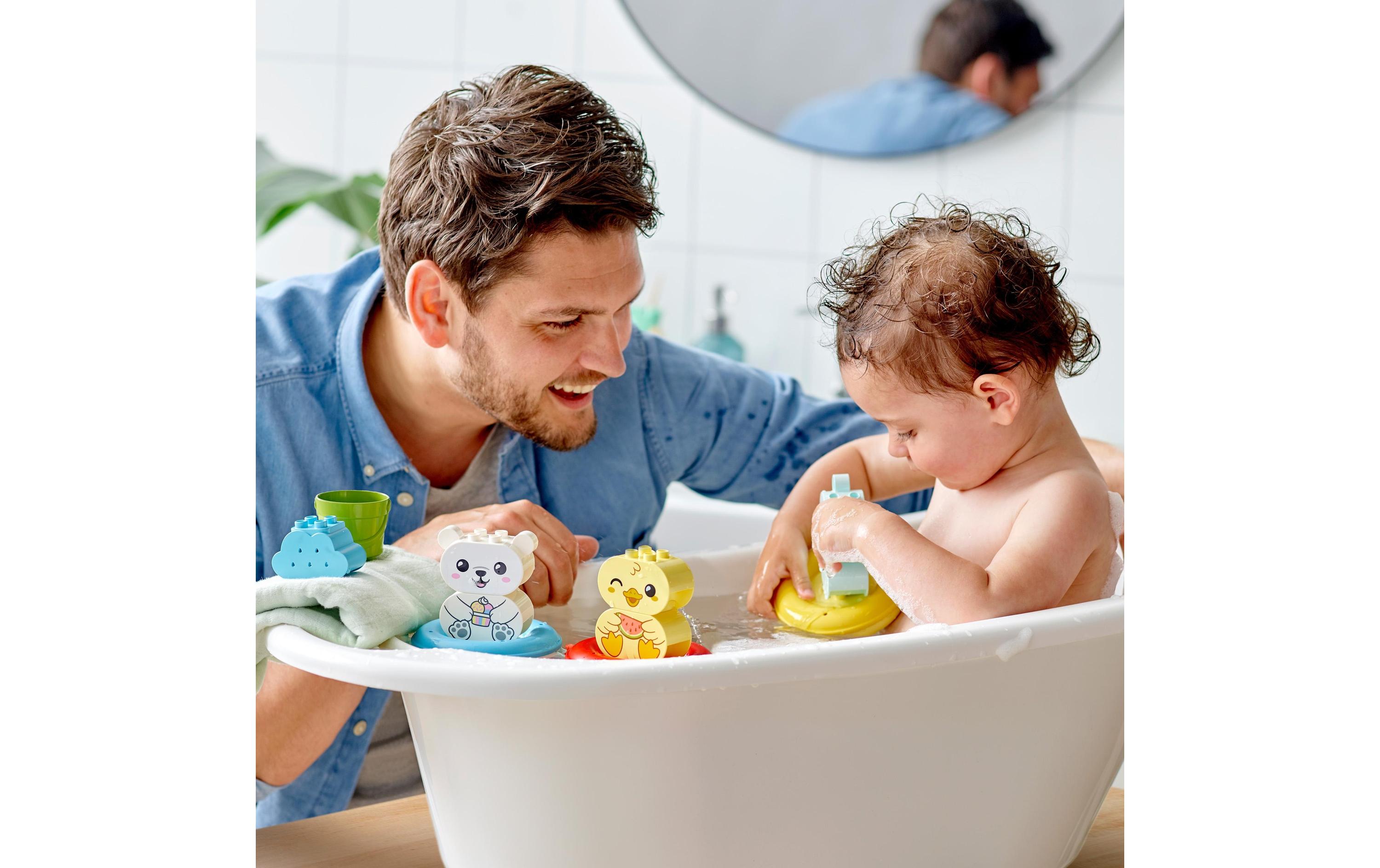 DUPLO® Badewannenspass: Schwimmender Tierzug 10965Badewannenspielzeug für Vorschulkinder ab 18 Monaten