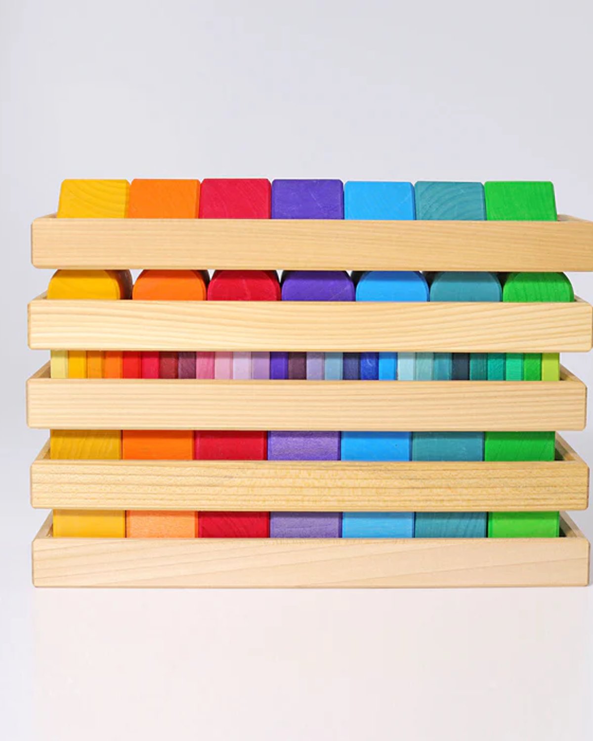 Byggesett – 70 klosser i brett – Bygge, pusle, sortere | Shapes and Colors