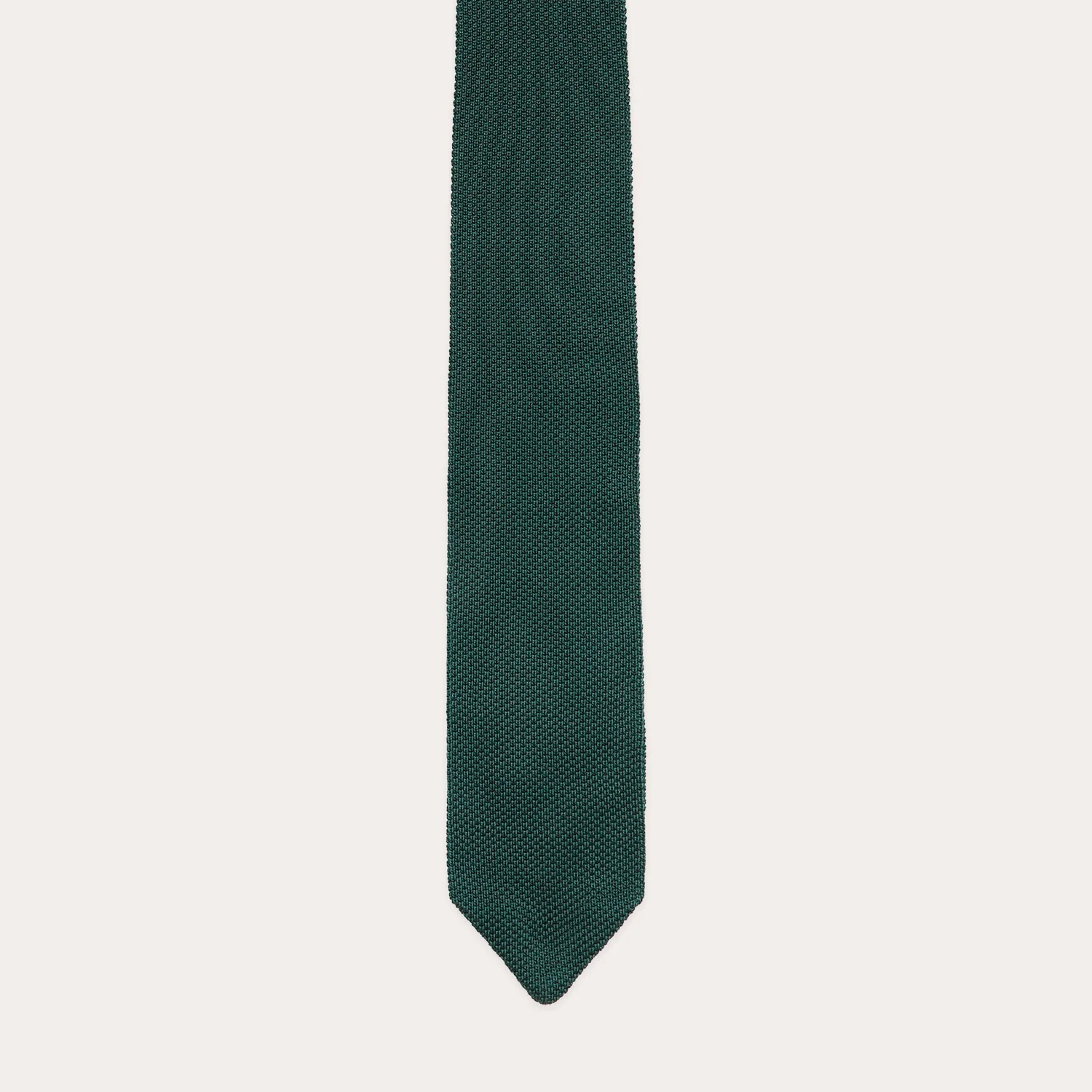 Forest green silk grenadine tie