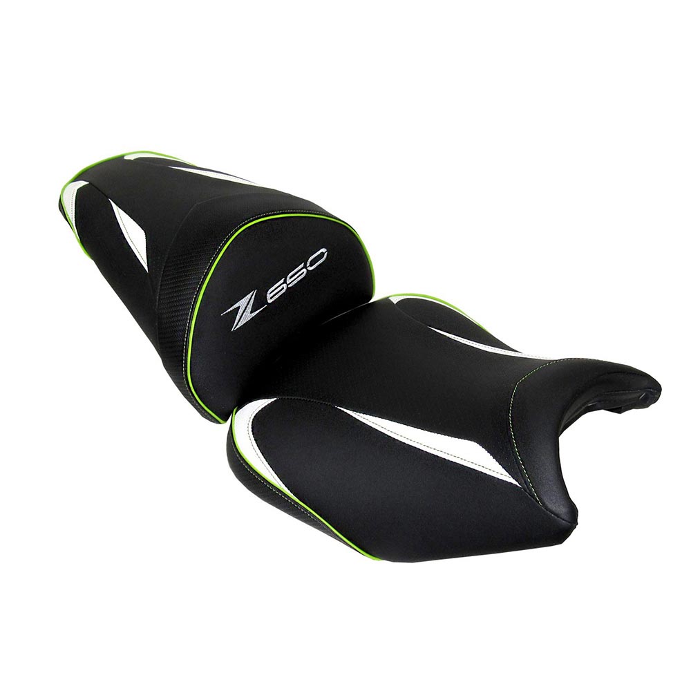 Bagster - Selle Ready Luxe série spéciale Kawasaki Z650 (2020-2023) Noir / Blanc / Vert fluo