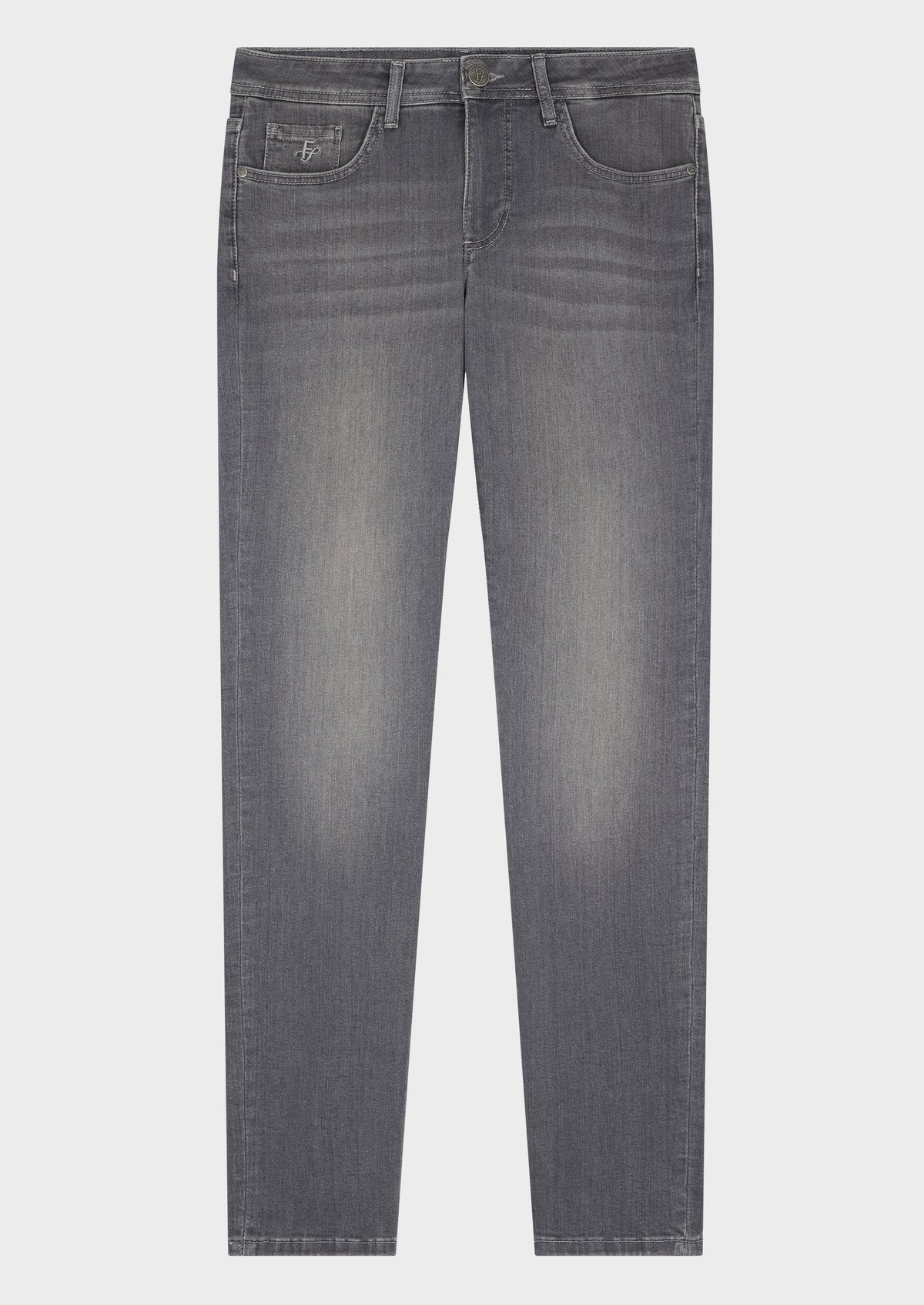 Jean skinny en coton mélangé stretch gris clair