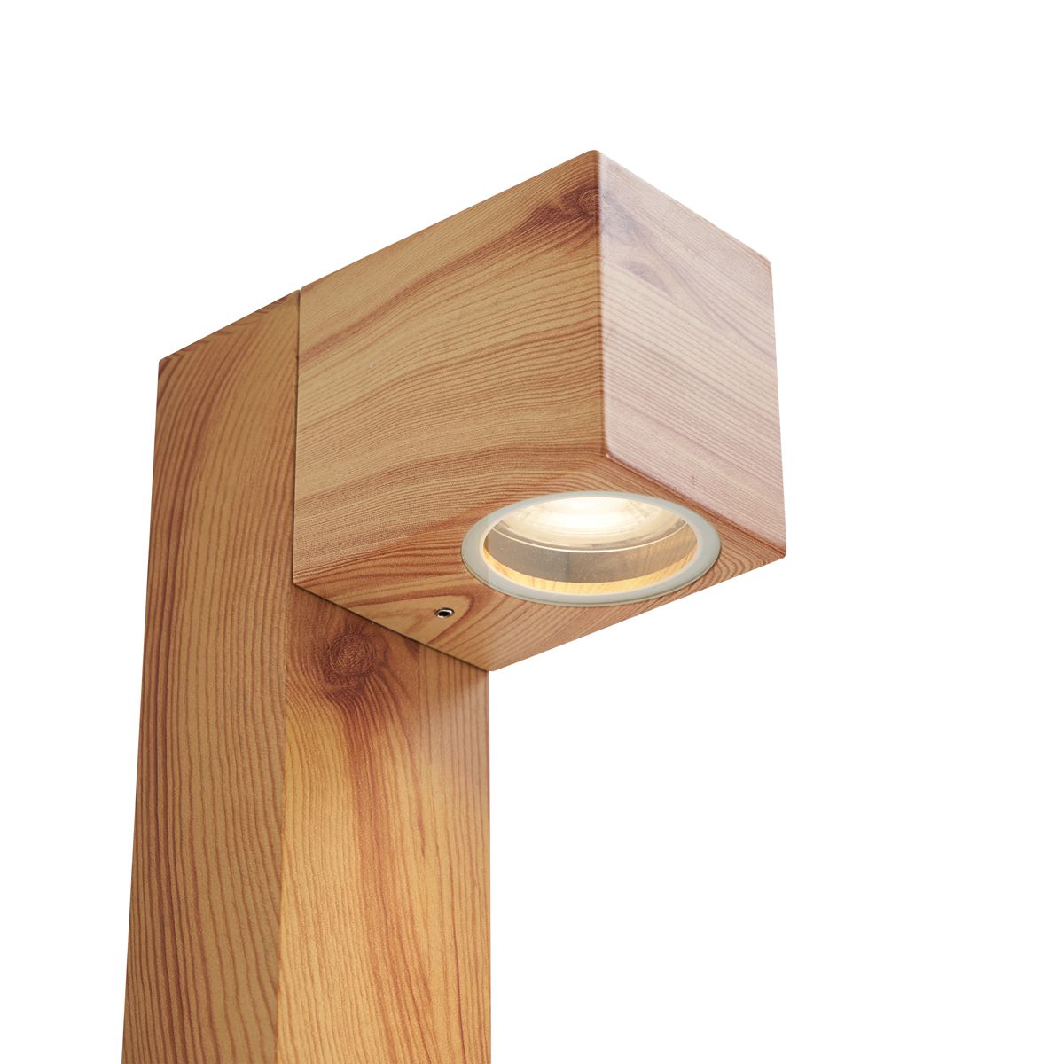 Moderne staande buitenlamp aluminium met hout print 65cm IP44 - Baleno