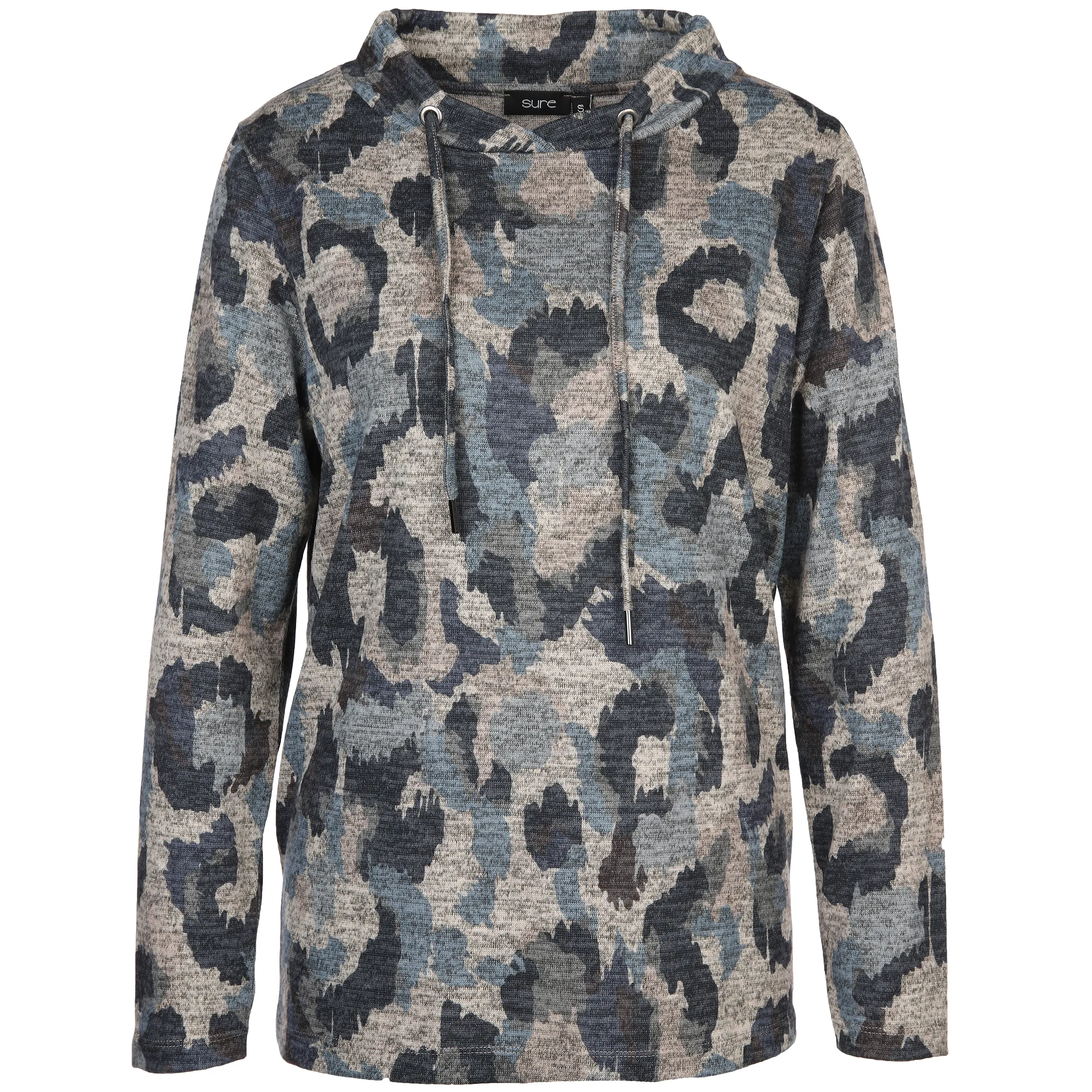 Damen Flauschshirt mit Alloverprint