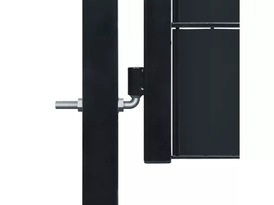 Portail de cl?ture PVC et acier 100x164 cm Anthracite