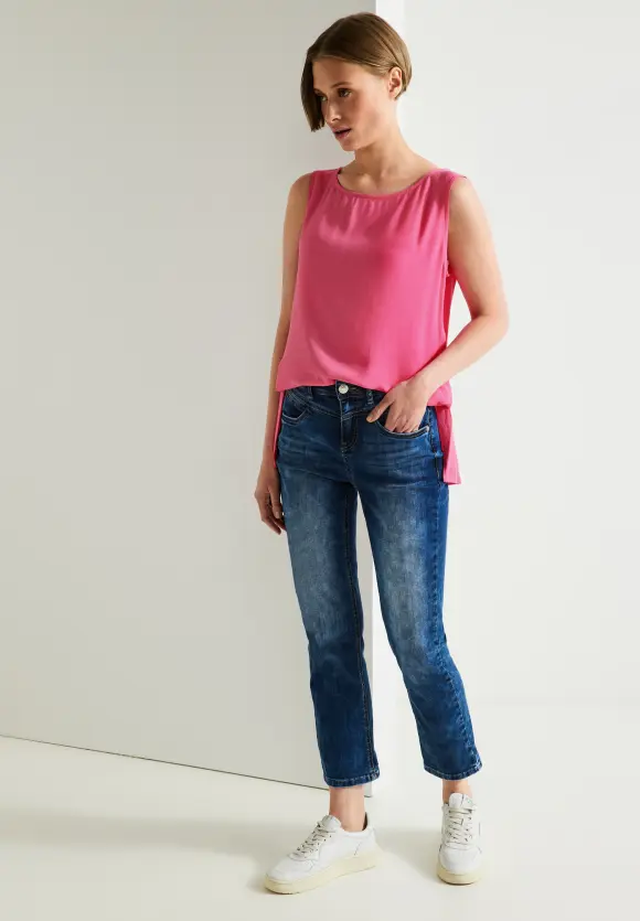 Blusentop mit Stickerei - berry rose
