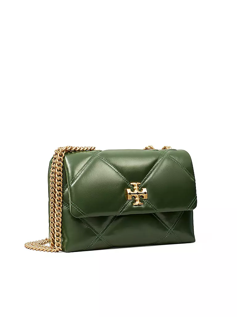 TORY BURCH Ledertasche - Umhängetasche KIRA DIAMOND Small grün