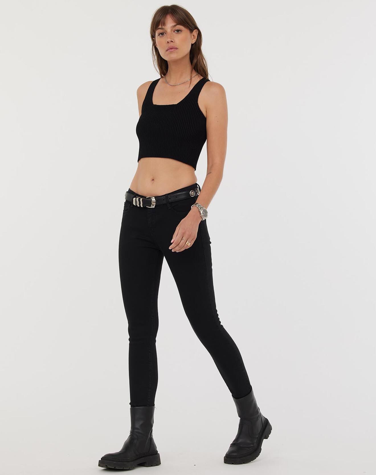 Acquaverde Jean slim Scarlett noir