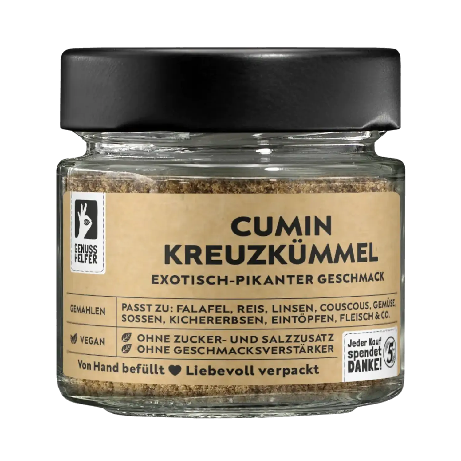 Cumin Kreuzkümmel, gemahlen, im Glas