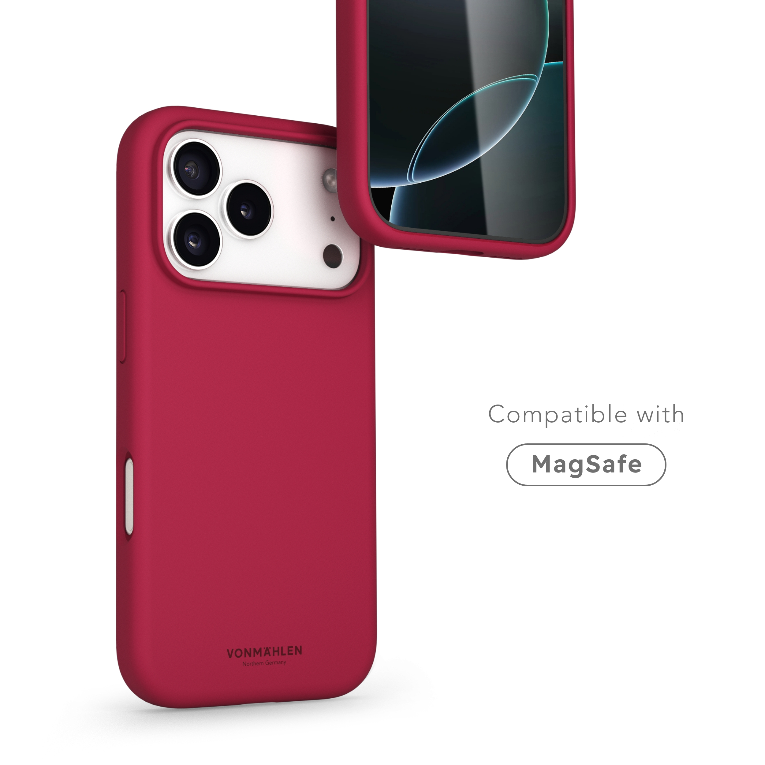 iPhone 17 Pro Max MagSafe Soft Silicone Hülle Case Recycled (MSC00116) - Dunkelrot