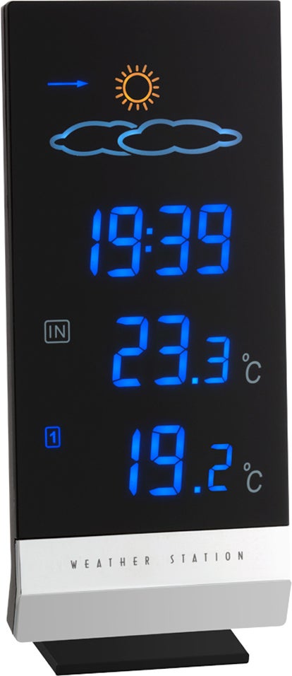 TFA weerstation zwart 8 x 2,5 x 18 cm