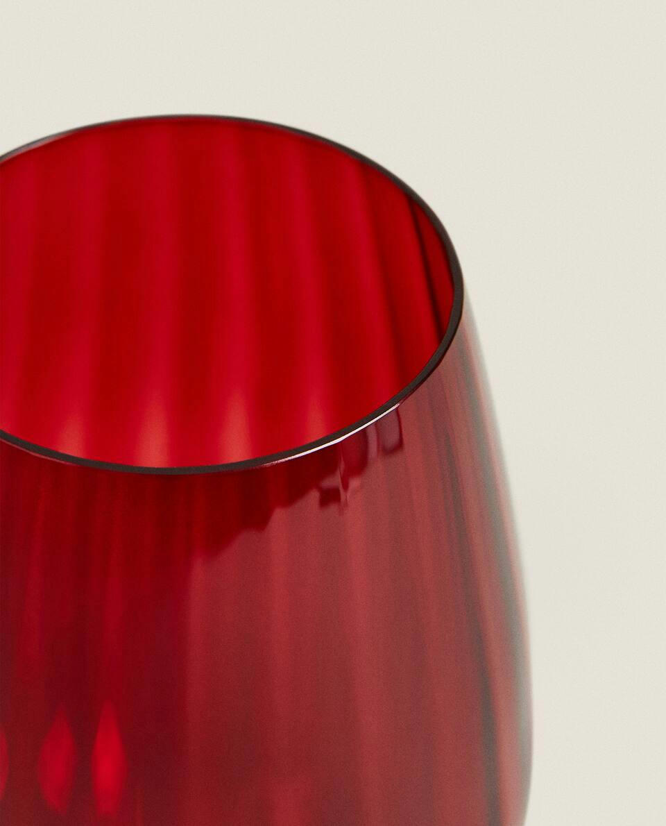 Taça de flauta de cristal colorida de Natal