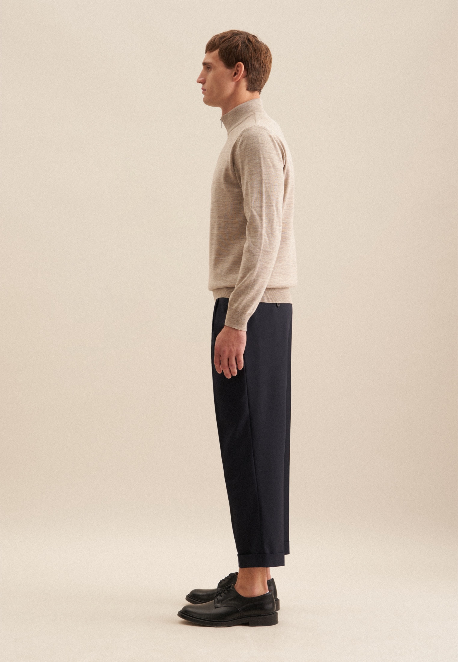 seidensticker Strickpullover »Schwarze Rose« Quarter Zip Uni