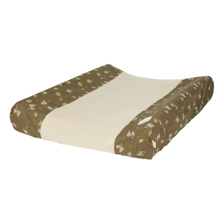 Nobodinoz Matelas à langer Stories en coton bio | Brun